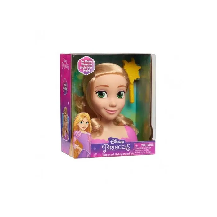 Tête À Coiffer Raiponce 14 Cm Avec Brosse - Disney Princesse - Coiffure Poupée