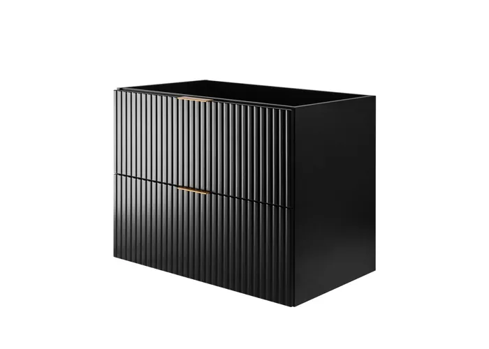 Meuble suspendu sous lavabo FLOW noir 80 cm