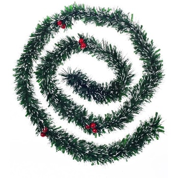 Guirlande de Noel baies rouge 6 plis