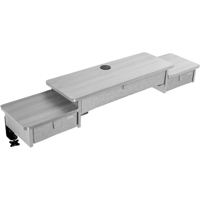 DD4 GY Meuble 120 cm avec 3 tiroirs pour bureau assis debout Compatible avec plateaux TT120 TT140 TT160 Duronic