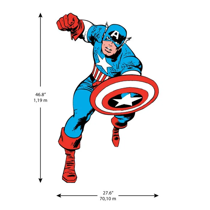 Sticker Mural Géant Marvel Captain America