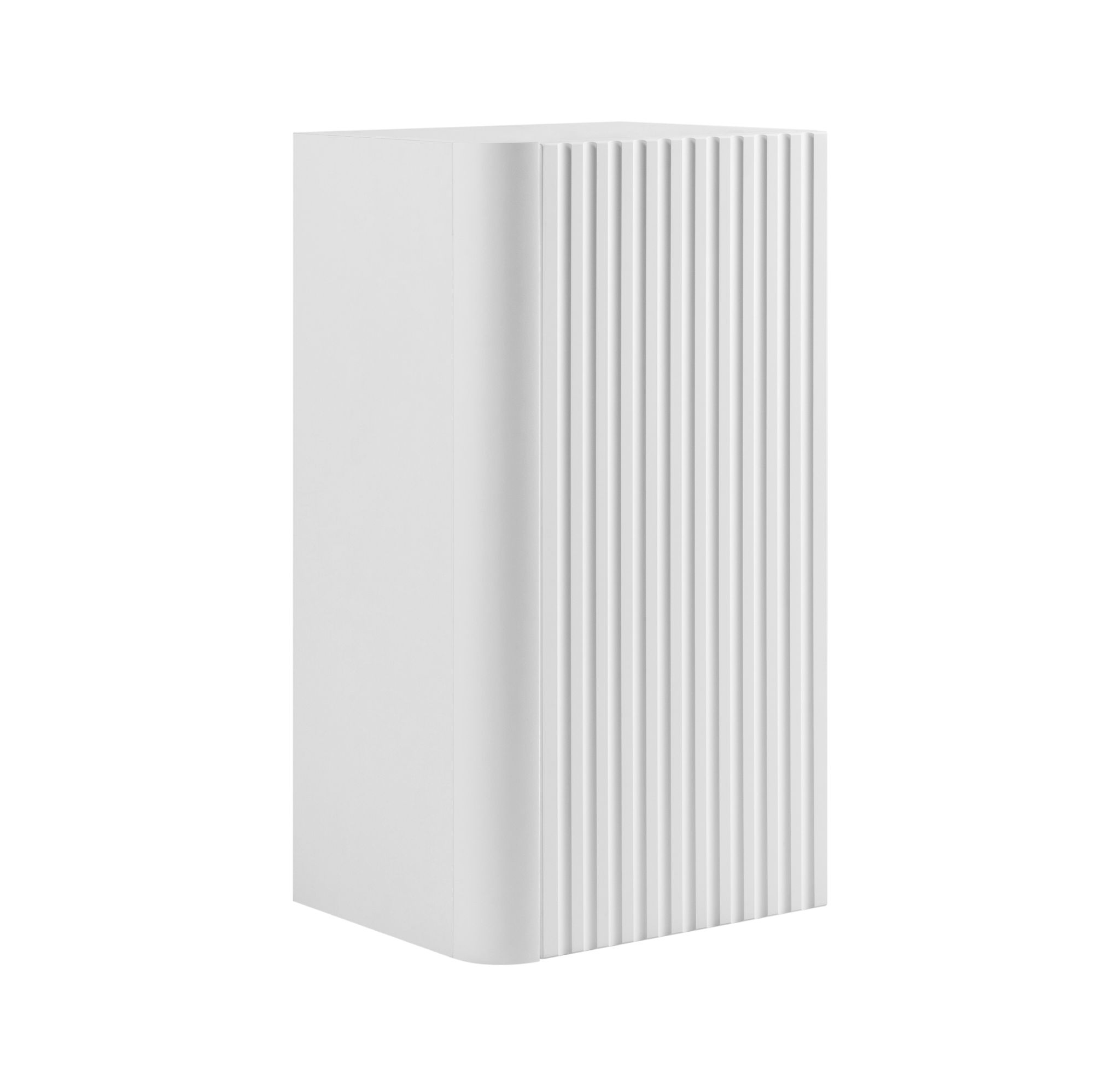 Colonne De Salle De Bain Suspendu 35 Cm, 1 Porte, 3 Étagères, Blanc, 35 X 30 X 68 Cm