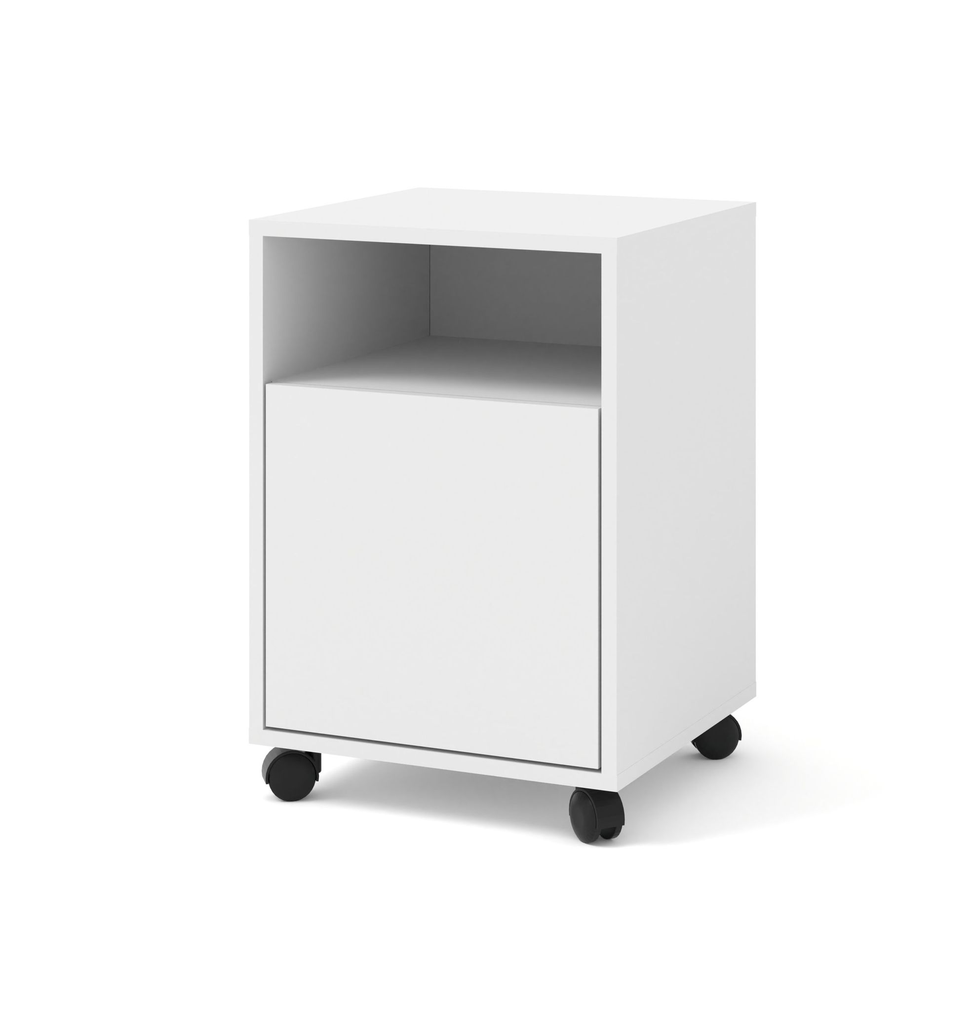 Caisson Bureau À Roulettes Bim Furniture Bimotion Blanc Mat Panneau Stratifié