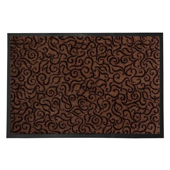Tapis De Porte Paillasson D'Entrée Brasil Marron 90 X 120 Cm