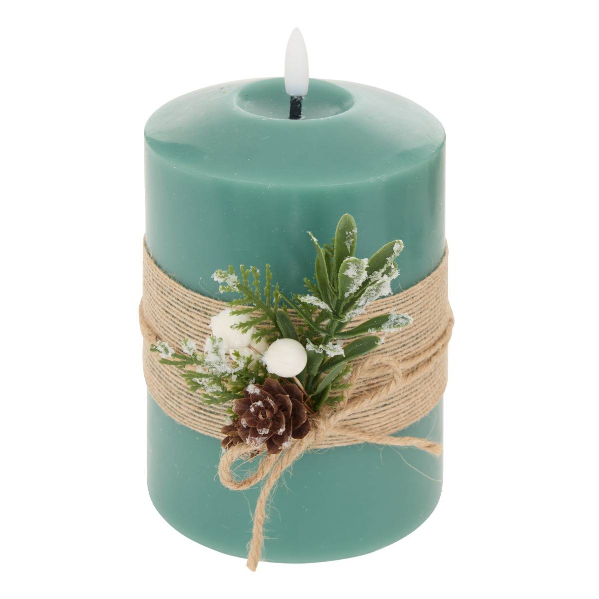 Bougie Led Lupa Vert H. 15 Cm - Feeric Lights & Christmas