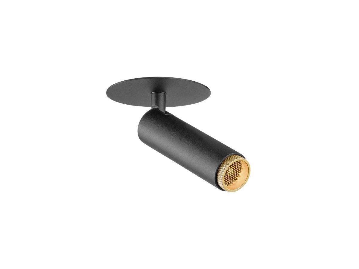 Plafonnier Encastré Grip S Phase 2700 K 29° Ip20 Cylindrique Noir / Or - Slv - 1009054