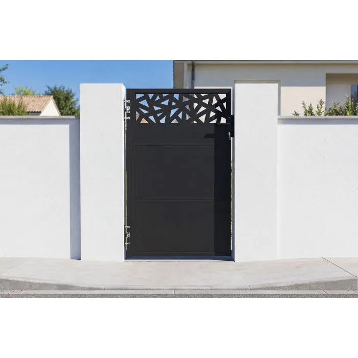 Portillon NALI RUIVO 1m H.160cm Acier Noir mat
