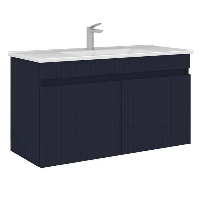 Meuble Vasque "tivoli 100" - 100 X 45 X 57 Cm - Matte Navy Blue
