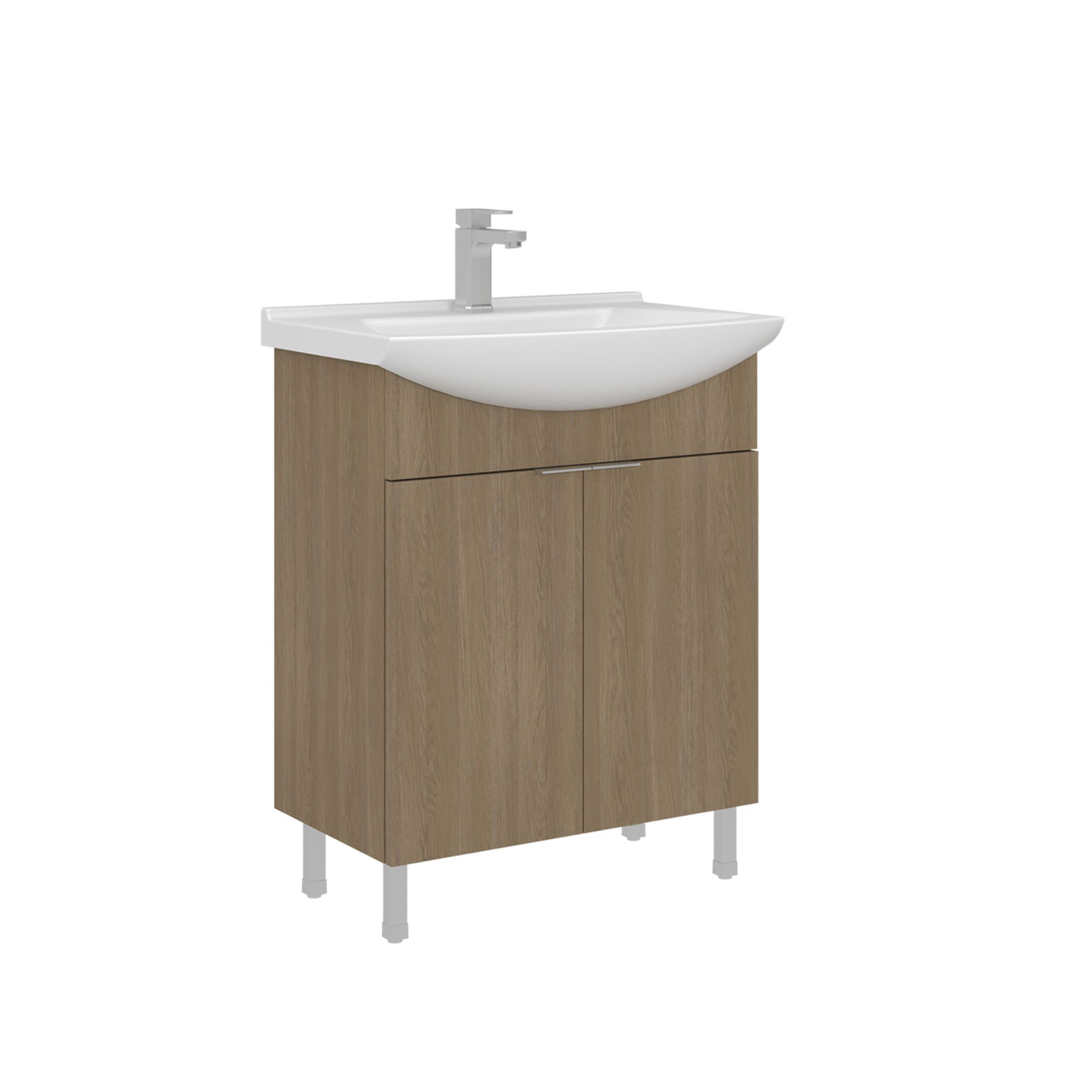 Meuble Vasque "purus 65" - 65 X 50 X 83 Cm - Sonomo Oak