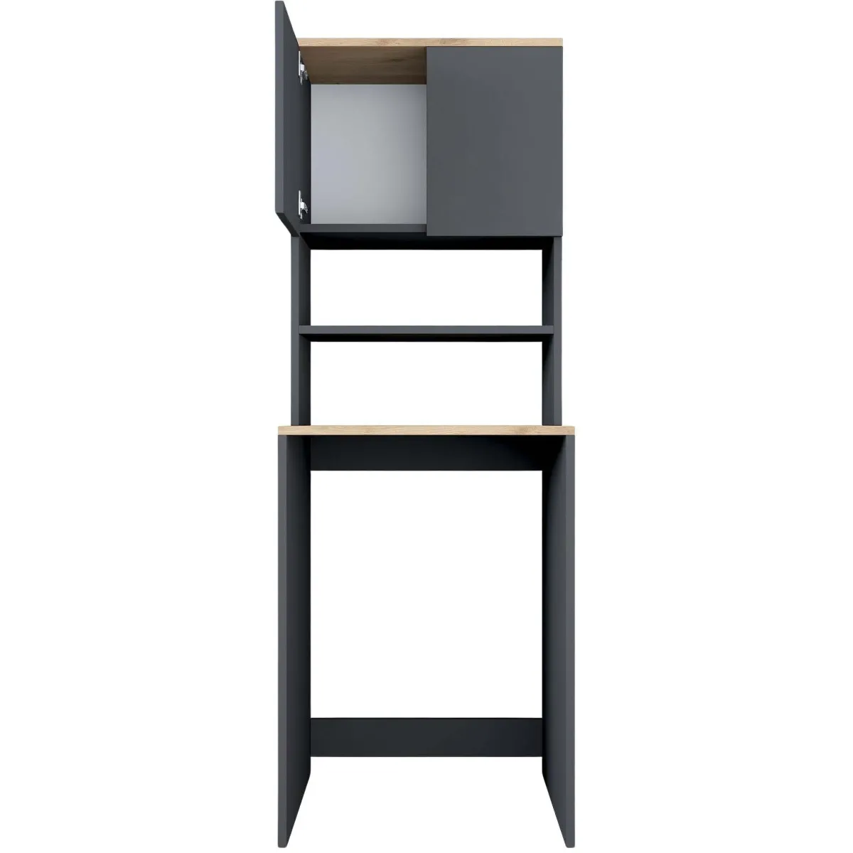 Meuble machine à laver en aggloméré walnut anthracite