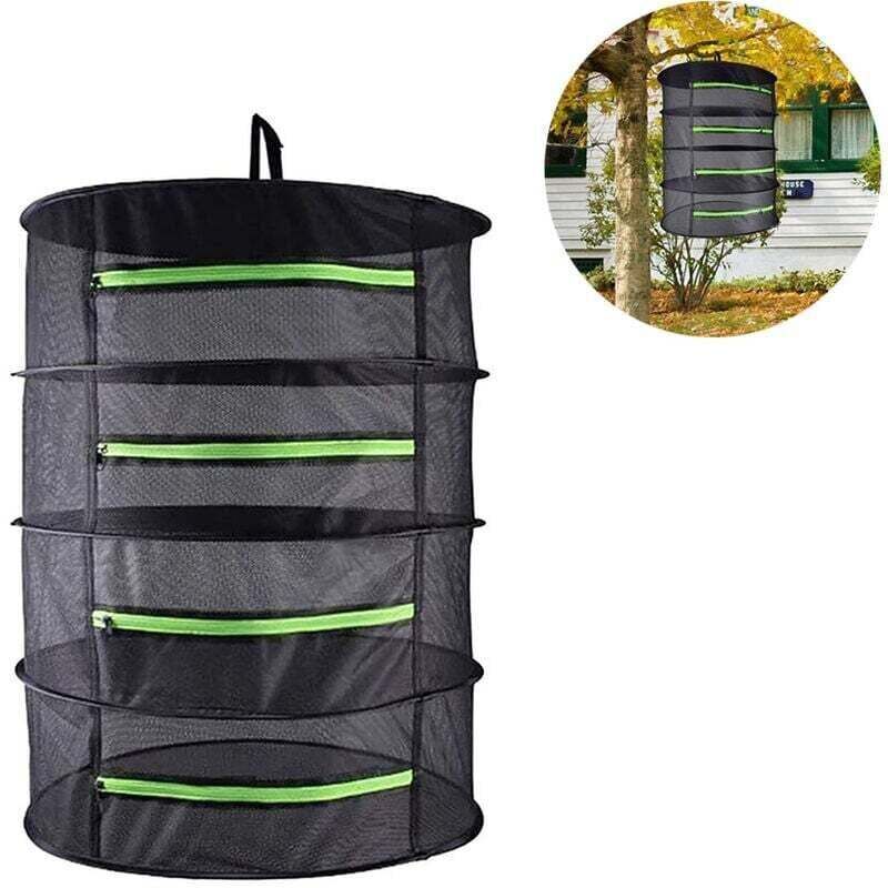 Filet De Séchage Étendoir À Suspendre, Filet Suspendu Pliable Avec 4/6 Couches Pour Sécher Le Filet De Séchage Des Herbes, Avec Fermetures À Glissière--