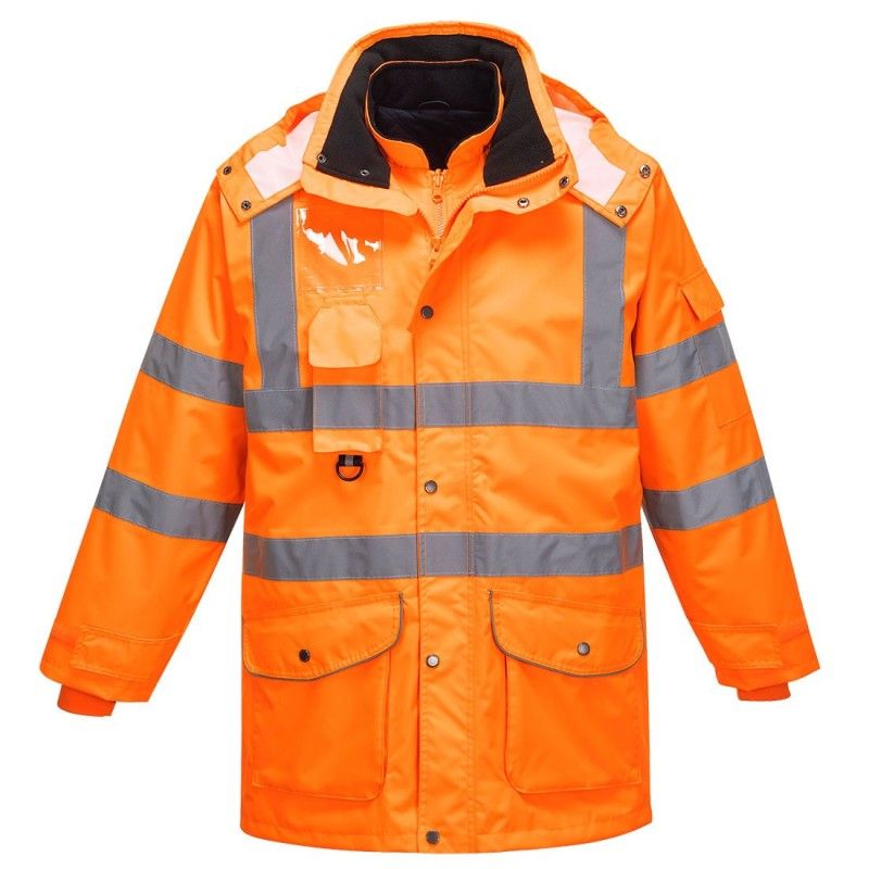 Parka Traffic Hv 7-en-1 Ris Couleur: Orange Taille M - Portwest