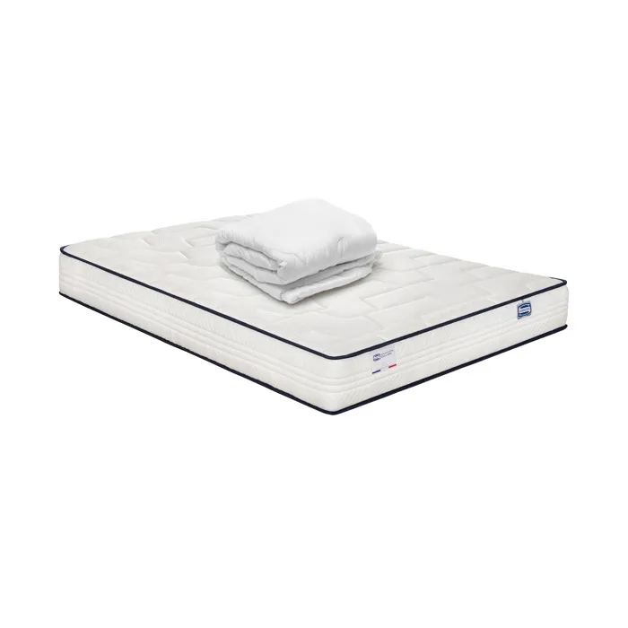 Matelas Intemporel 140x190 Ressorts Ensachés, Extra Ferme H24 + Couette
