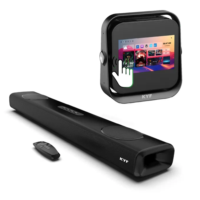 Kit cinéma avec vidéoprojecteur Full HD tactile 7" et barre de son 2.1 100 W