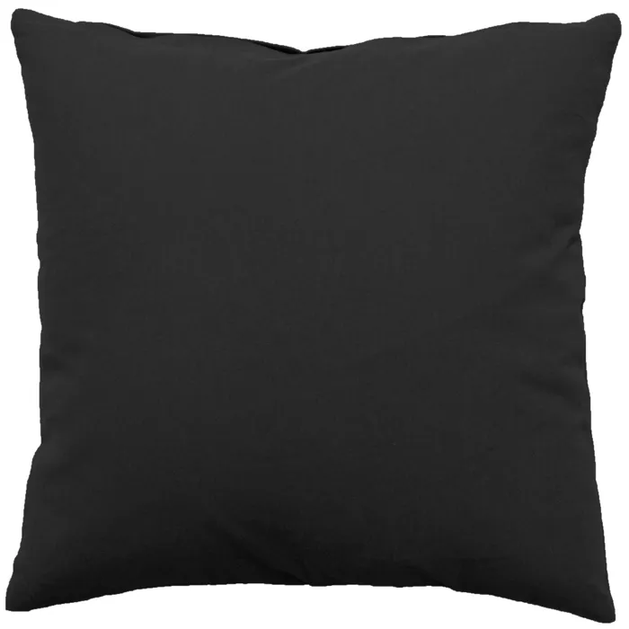 Coussin Déco Uni Déhoussable "panama" 60x60cm Anthracite