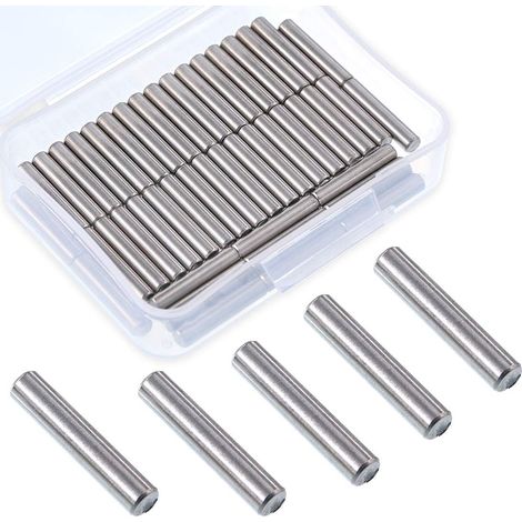 Lot De 50 Chevilles De Support D'Étagère En Acier Inoxydable Nickel Poli 5 X 25 Mm
