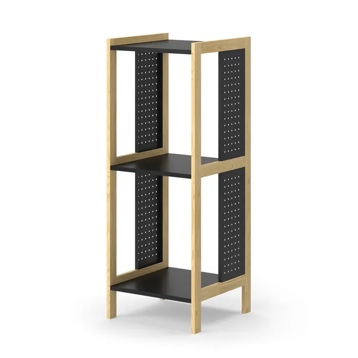Vicco Étagère sur pied Noir 40x107cm