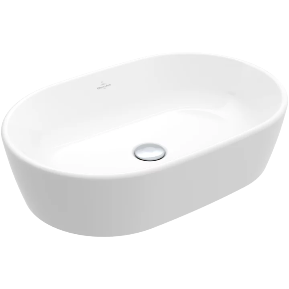 Vasque ovale à poser VILLEROY ET BOCH Architectura Blanc CeramicPlus 60 x 40 sans trop plein