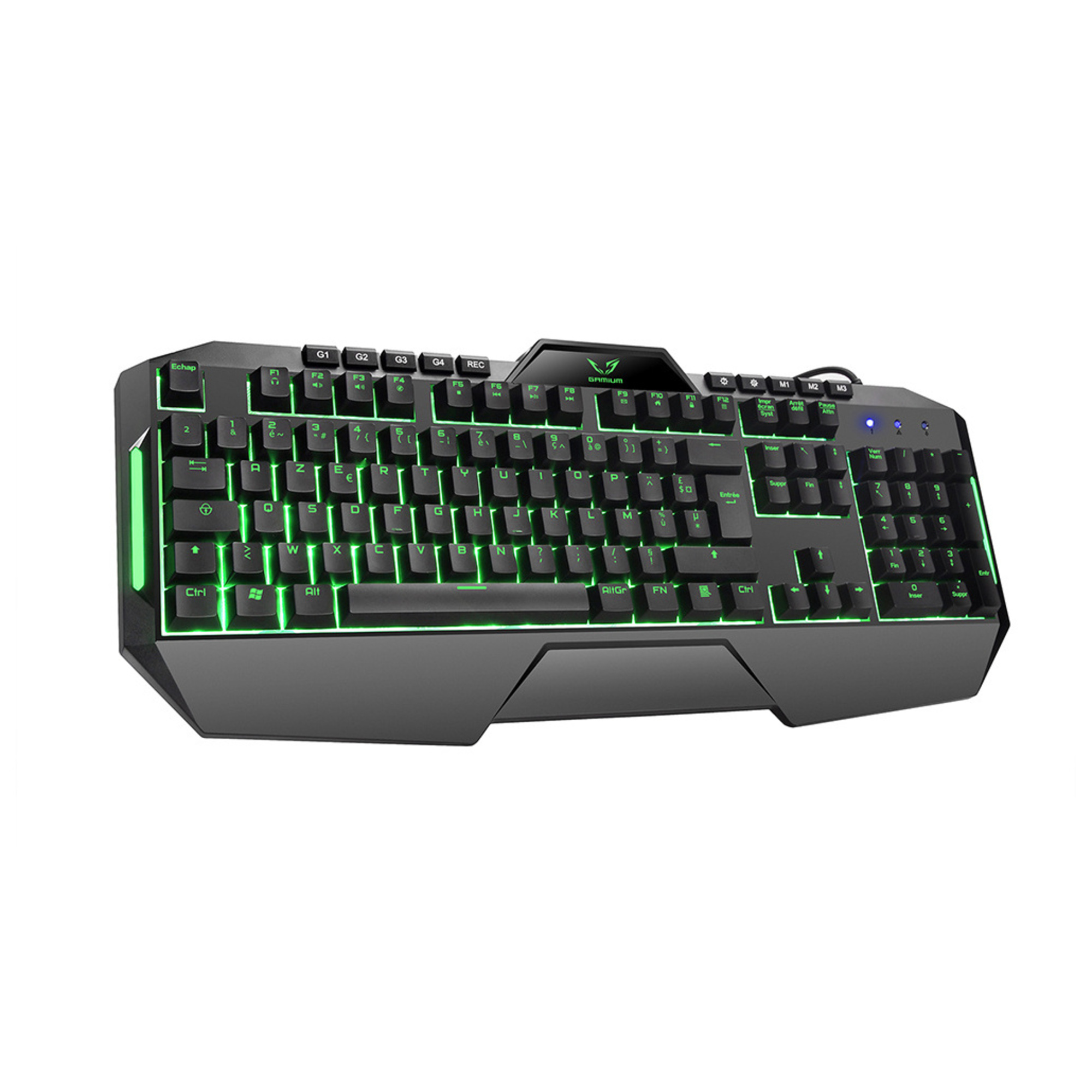 Gamium Clavier Gamer Filaire Ultra Mince, Gaming Keyboard Usb Ergonomique Led Rétro-éclairage Avec Raccourci Multimédia