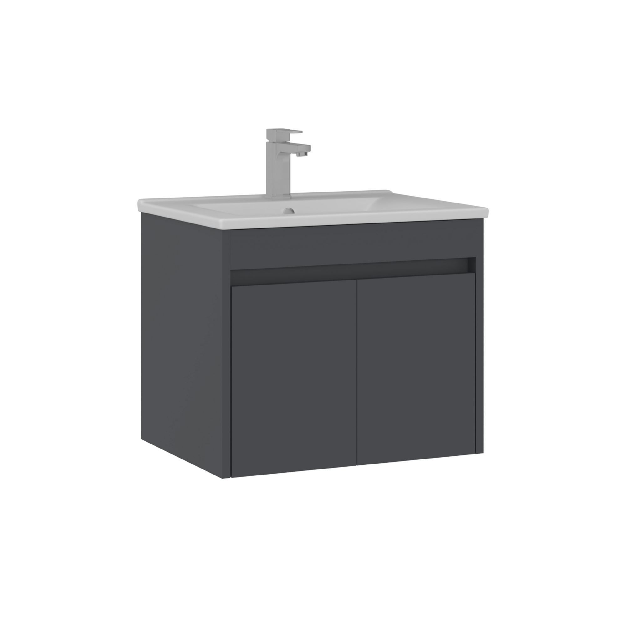 Meuble Vasque "side 65 V2" - 65 X 45 X 52 Cm - Matte Anthracite