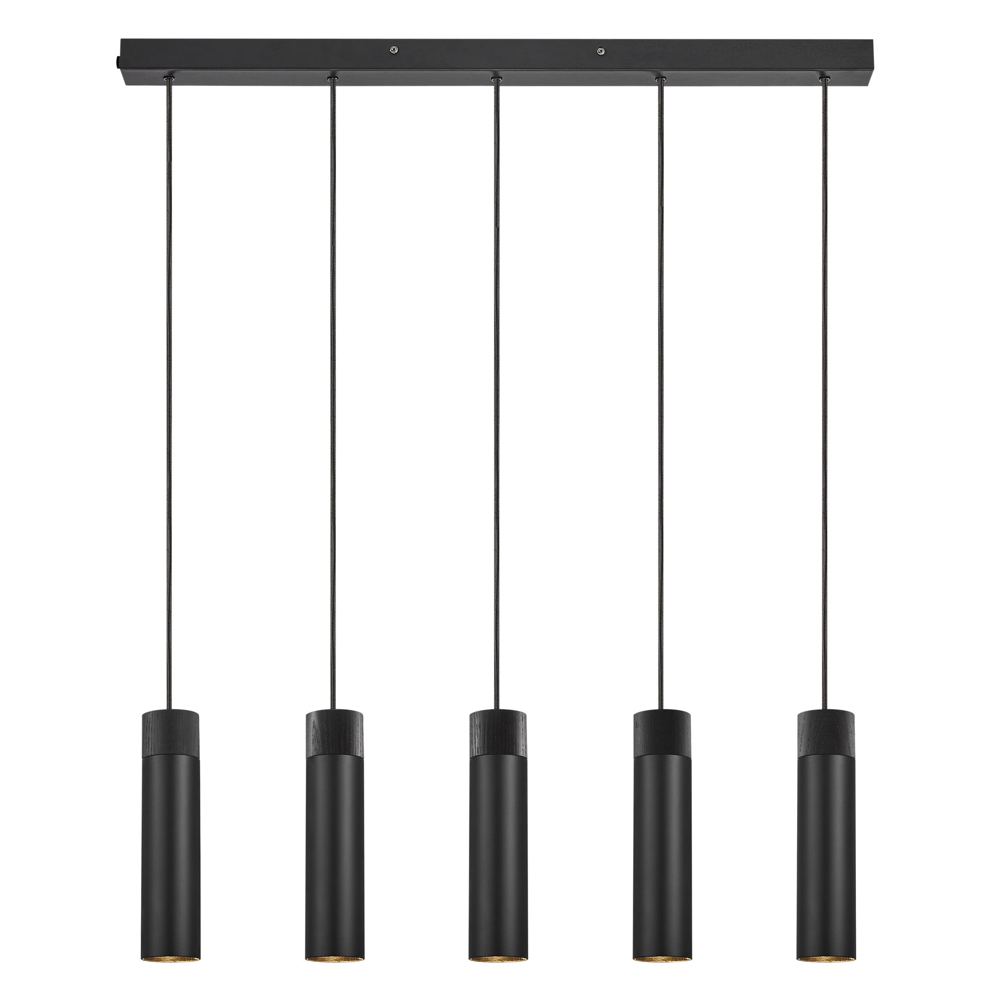 Suspension Tilo 5-spot Métal Noir, H. 24,6 - Ip20 - Gu10 / Nordlux Intérieur