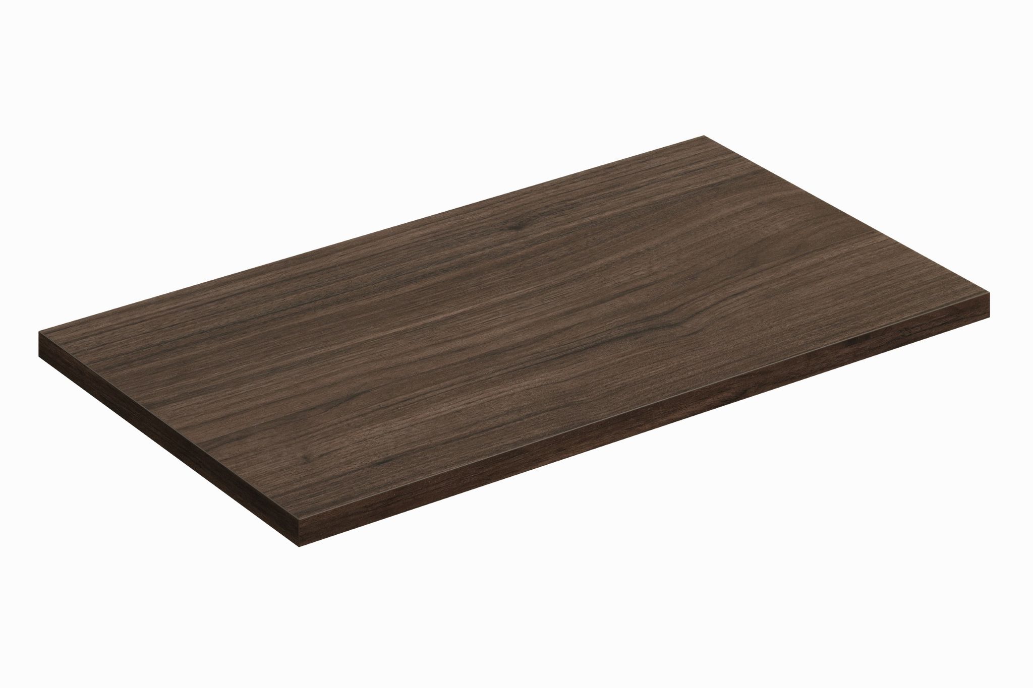 Plan De Travail Pour Meuble De Salle De Bain Terra Villa Coloris Noyer Foncé 80 Cm