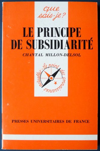 Le principe de subsidiarité
