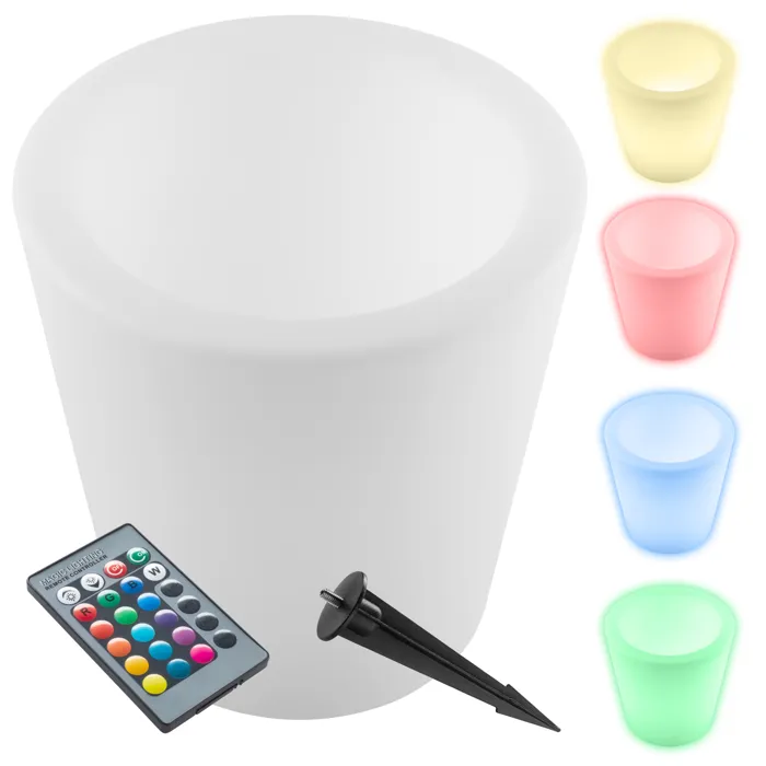 Cylindre Lumineux Extérieur Sceau À Champagne Pot De Fleur Led