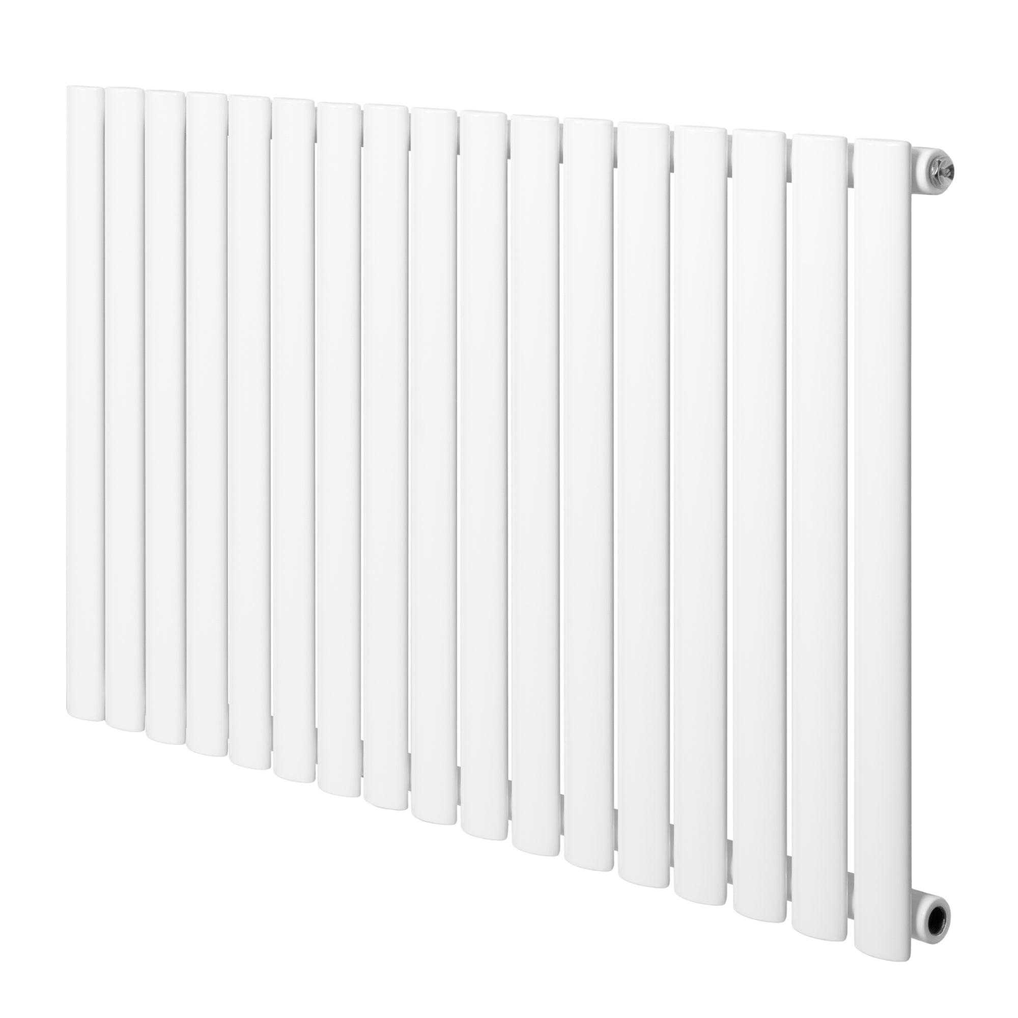 Radiateur Ovale À 1 Panneau 600 X 1020 Mm En Acier Blanc Horizontale
