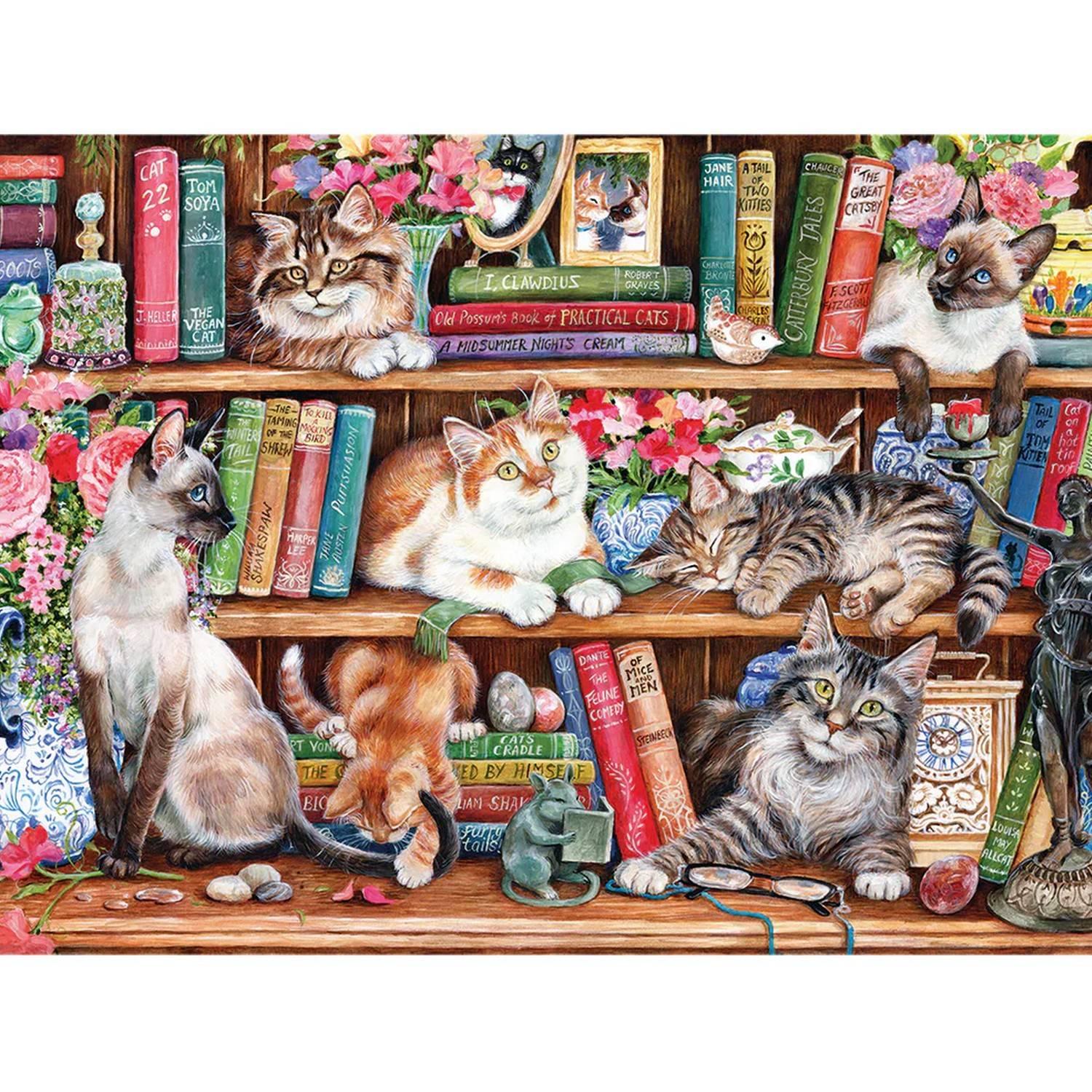 Gibsons Puss Back In Books Jeu De Puzzle 1000 Pièce(s)
