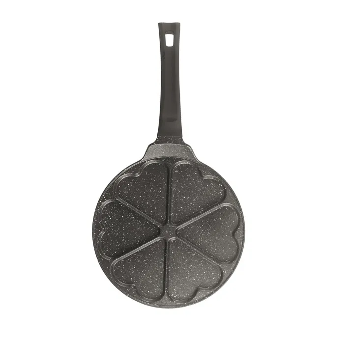 Poêle 6 mini crêpes en cœur 28 cm Ibili