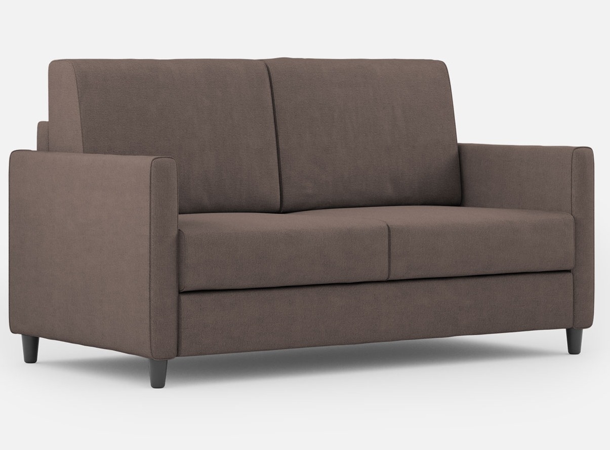 Canapé Droit Moderne Italien Tissu Marron Korane - 3 Tailles 138 Cm-taille 138 Cm