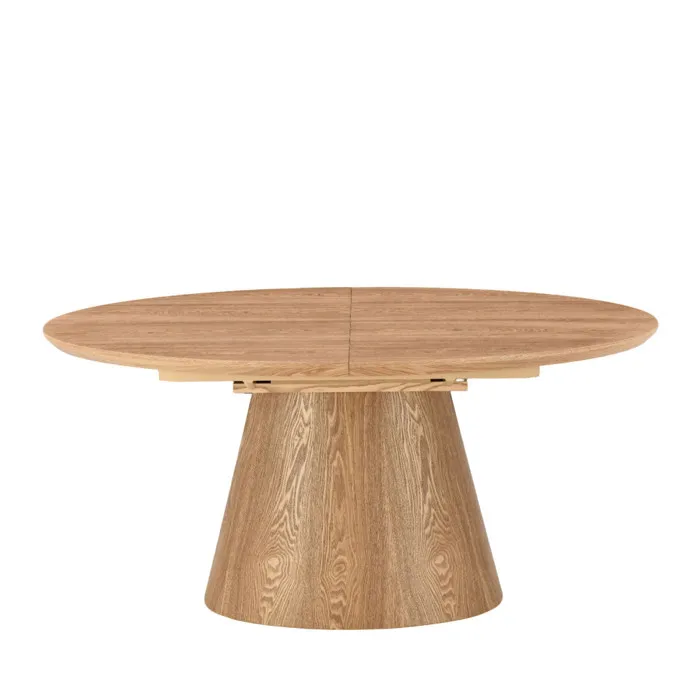 Cami - Table à manger extensible 6 à 8 personnes ovale en bois - Bois clair