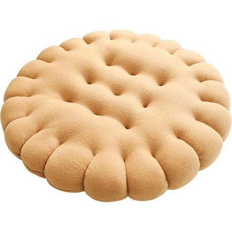 Coussin En Forme De Biscuit, Coussin De Sol Simple, Coussin De Sol, Coussin Pour Bar, Balcon, Chaise De Méditation, Beige, Rond