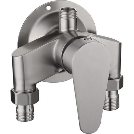 304 Robinet De Douche Exposé En Acier Inoxydable Avec Interrupteur De Soupape De Commande Pour Eau Froide Et Chaude, Mitigeur De Douche Mural Pour Salle De Bain