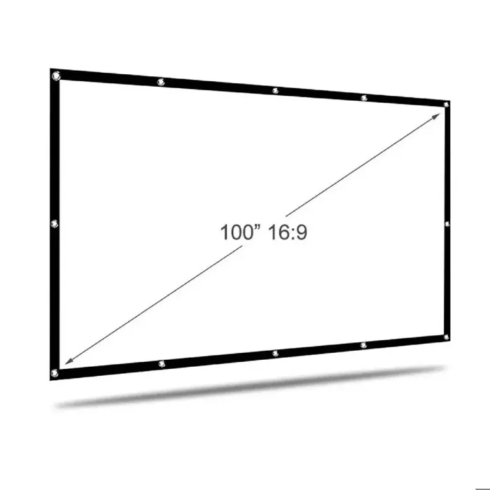 Écran de projection mural pliable 100 double face avant/arrière