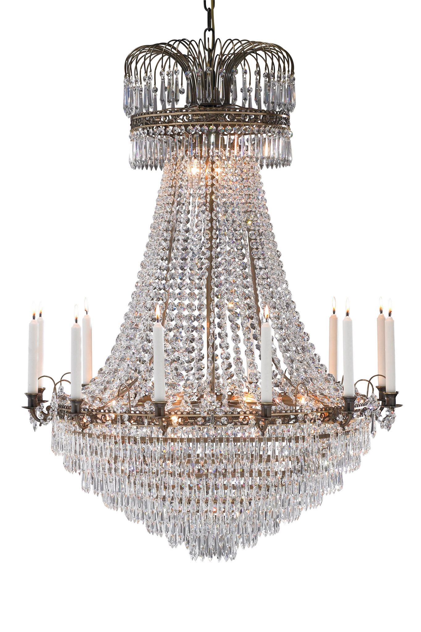 Markslojd - Lk100667 - Plafonnier À 15 Ampoules En Cristal Antique, E14