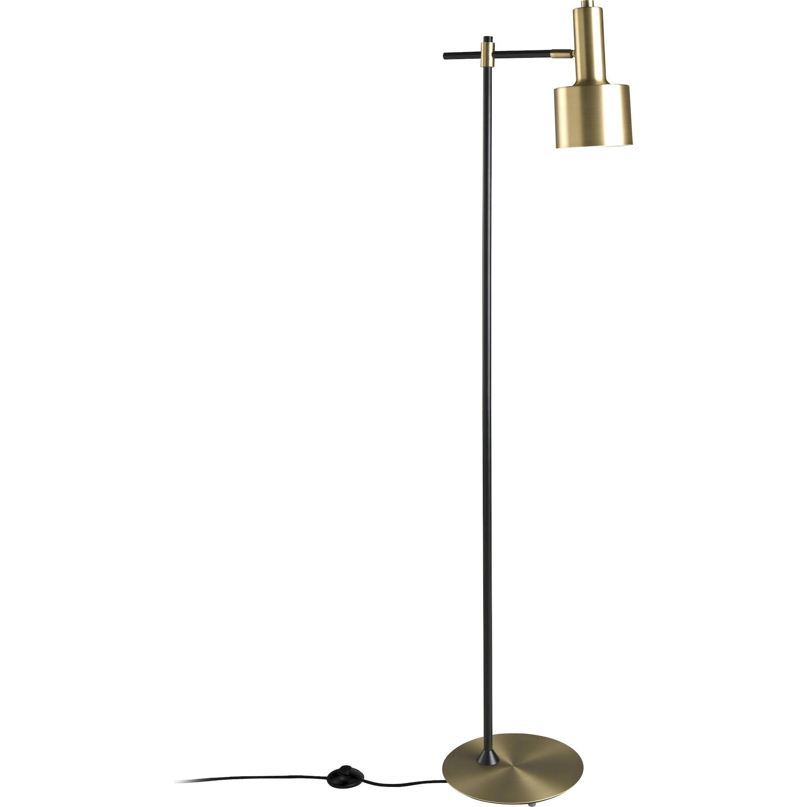 Lampe Sur Pied Élégante Or Et Noir Angel Cerda - Or Noir À Effet Poli Et Acier Mat