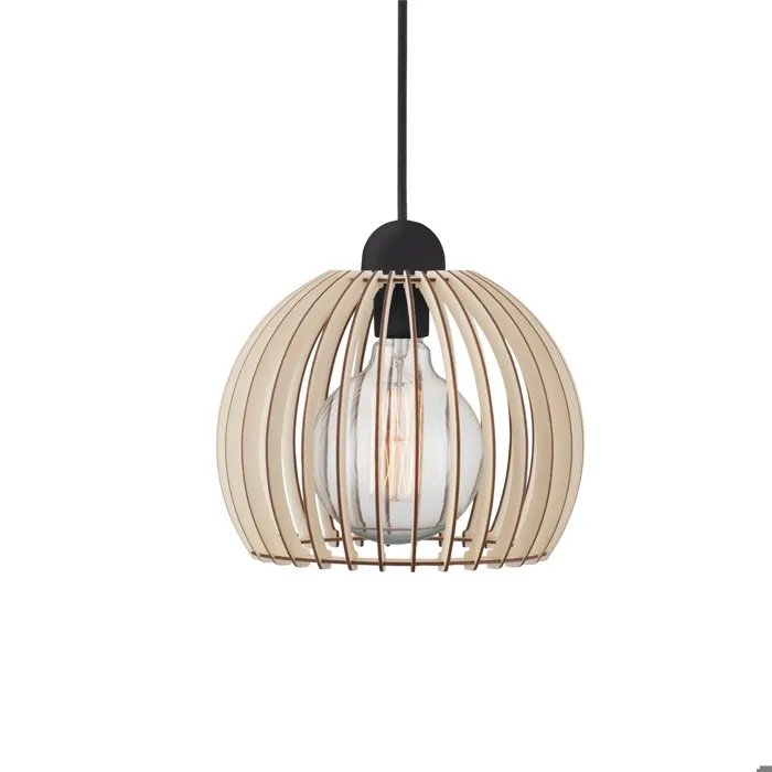 Suspension CHINO 25 Bois Nature (marron), H.23 - IP20 - E27 /Nordlux Intérieur