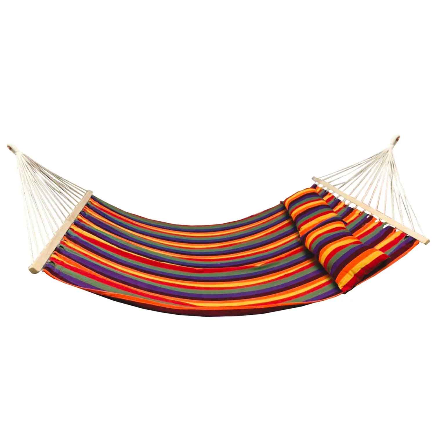 You And Me - Hamac De Jardin 200 X 150 Cm Avec Barre De Suspension Et Coussin D'Extérieur En Coton Multicolore