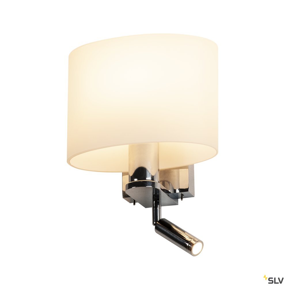 Slv - Liseuses Kenkua Spot Applique Intérieurechrome/opale E27 40w Max Liseuse Led 3000k 1002855
