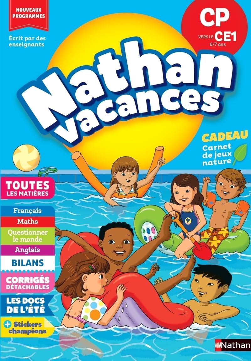 Nathan vacances: Toutes les matières - CP vers le CE1