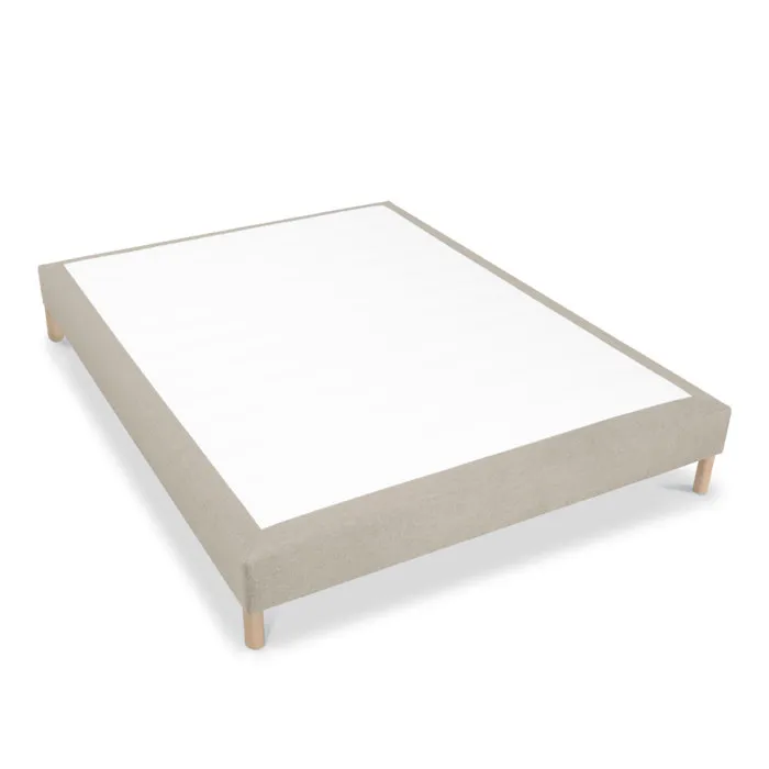 Sommier Tapissier Tissu Sisal Sable 140x190 Cm