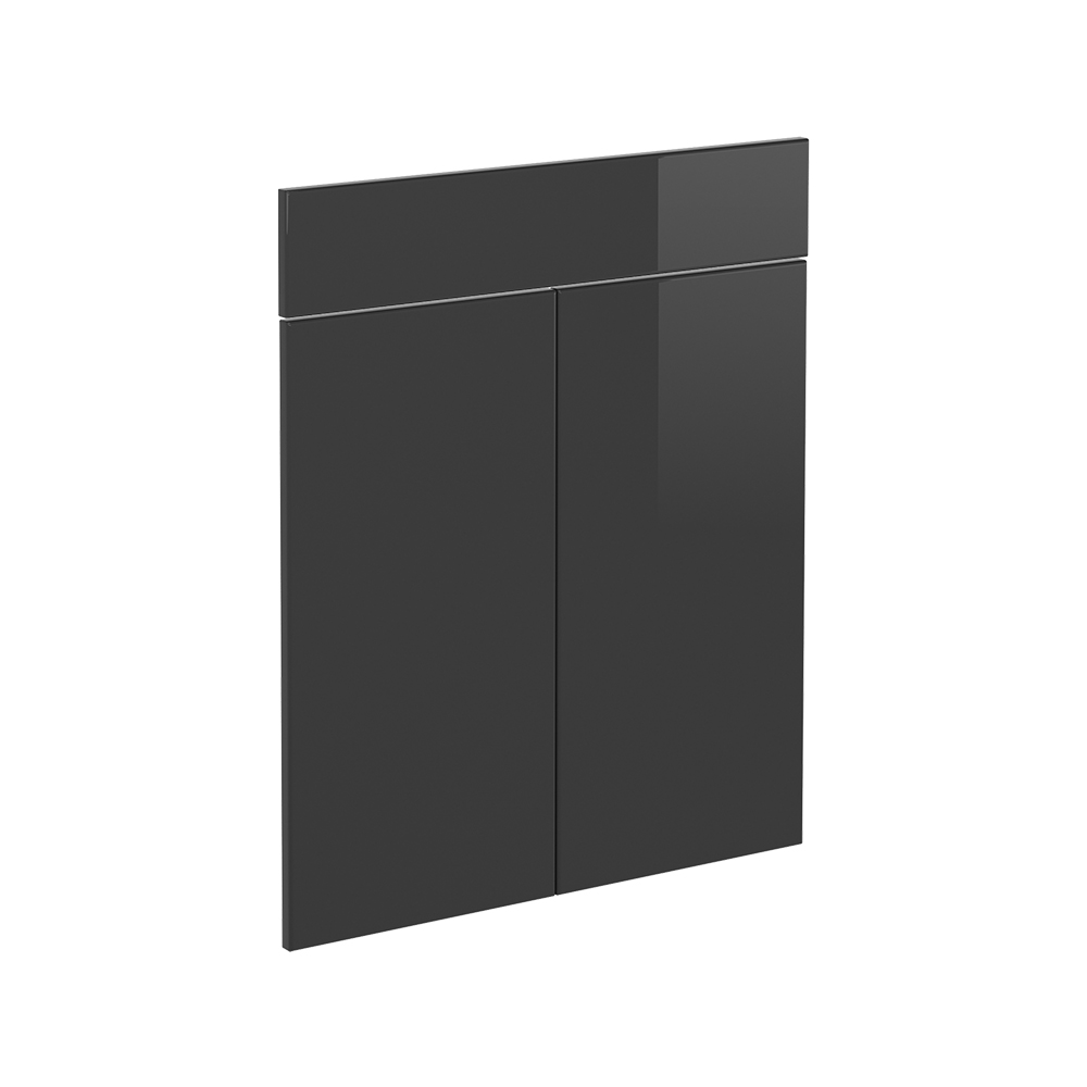Façade De Cuisine R-line, Anthracite Haute Brillance, 59.6x70.8cm Façade De Meuble Pour Meuble Bas À Tiroirs, Vicco