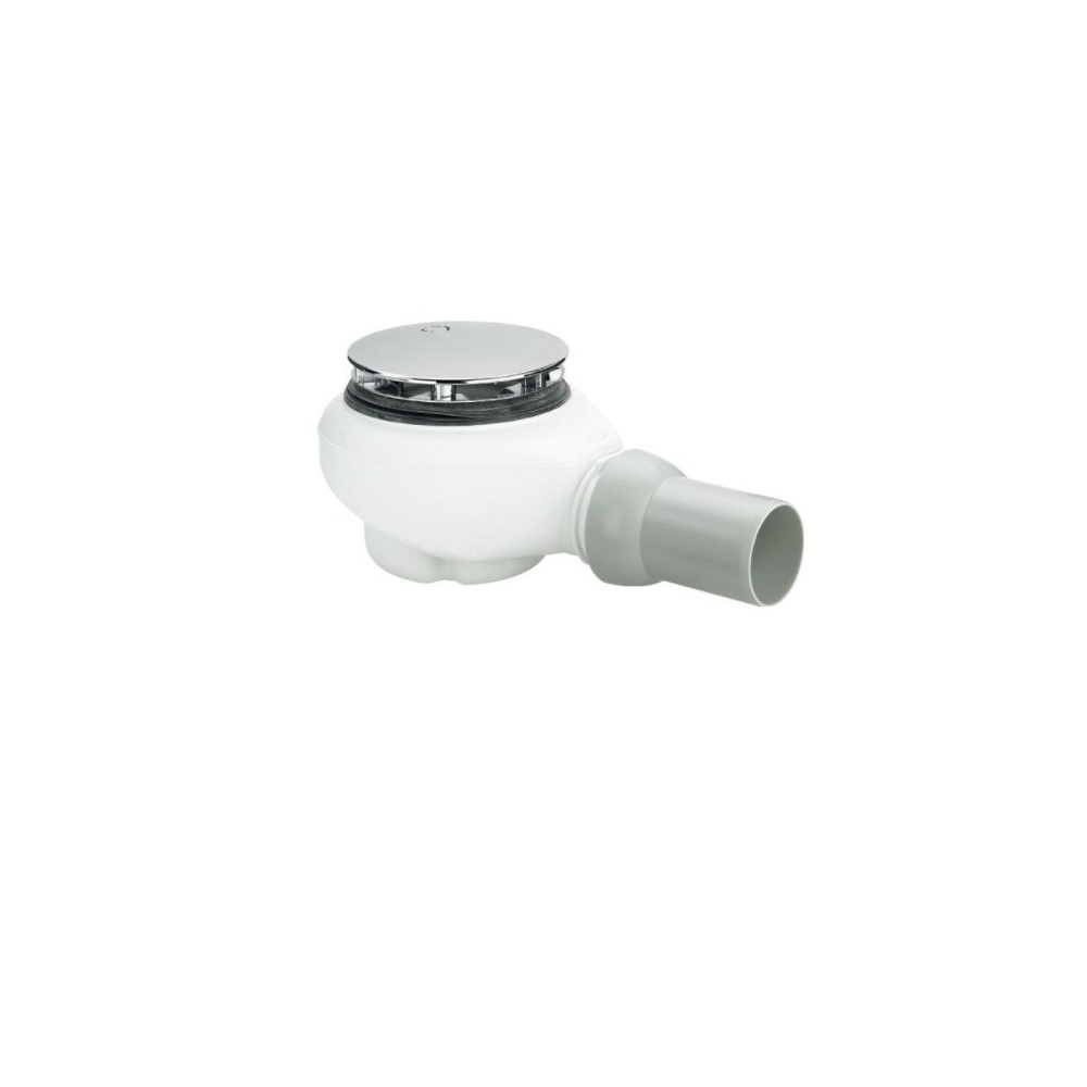 Bonde de douche compacte sortie horizontale VILLEROY & BOCH Tempoplex Plus 90mm avec cache Chromé