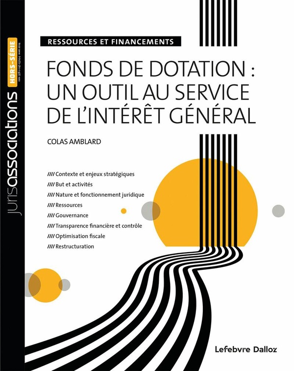 Fonds de dotation: un outil au service de l'intérêt général: ressources et financements