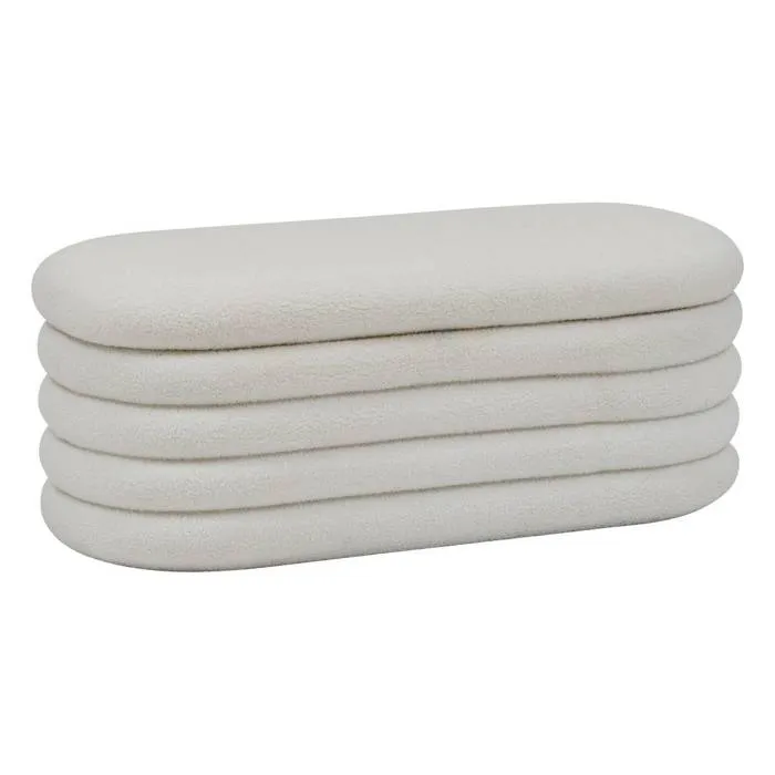 Banc coffre Giulia blanc 110x46cm - Atmosphera Créateur d'intérieur