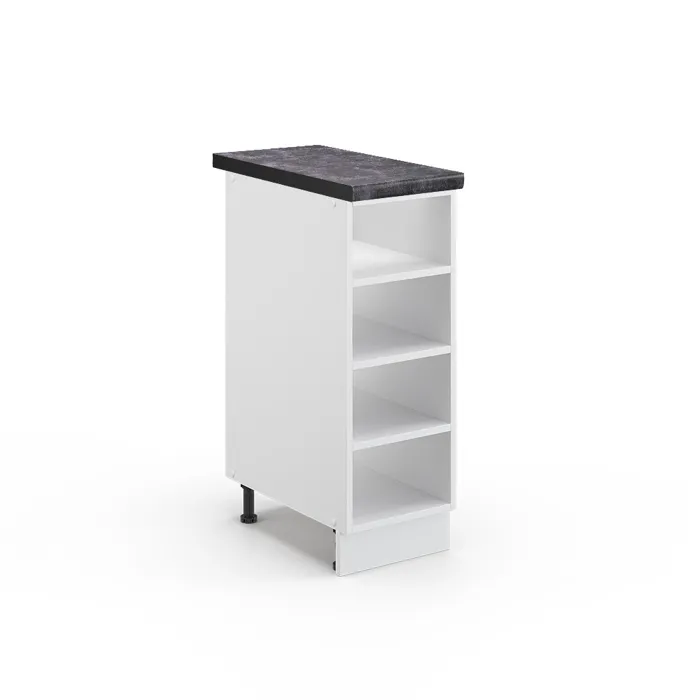 Vicco Etagère de cuisine Blanc 30cm, PT Anthracite