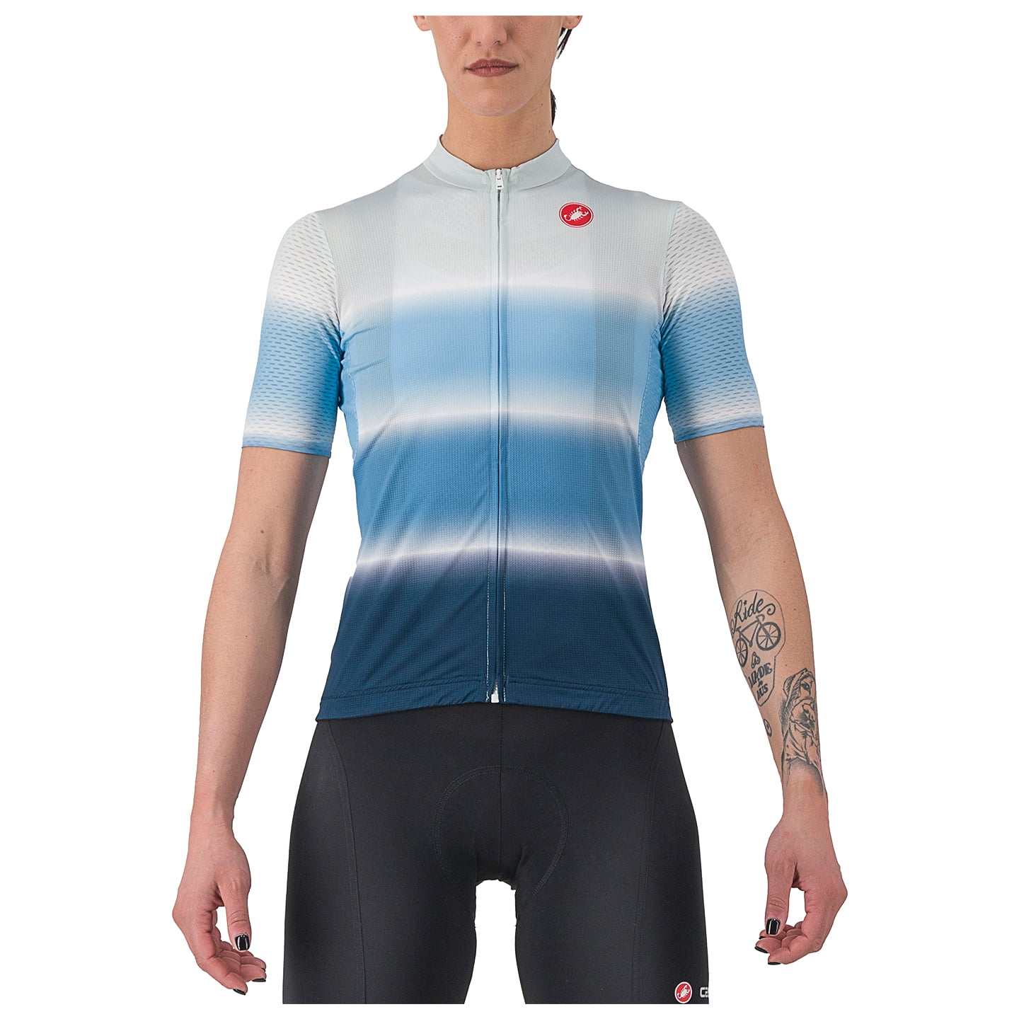 Maillot Castelli Dolce manches courtes bleu océan femme, Taille S