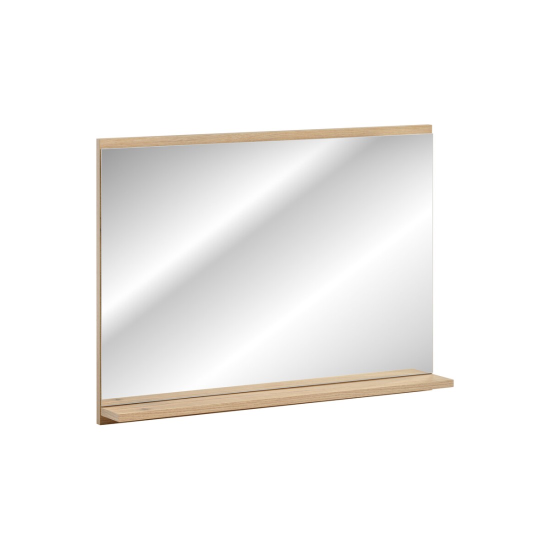Miroir Salle De Bain Rectangulaire 80x57 Cm Avec Rebord Rangement
